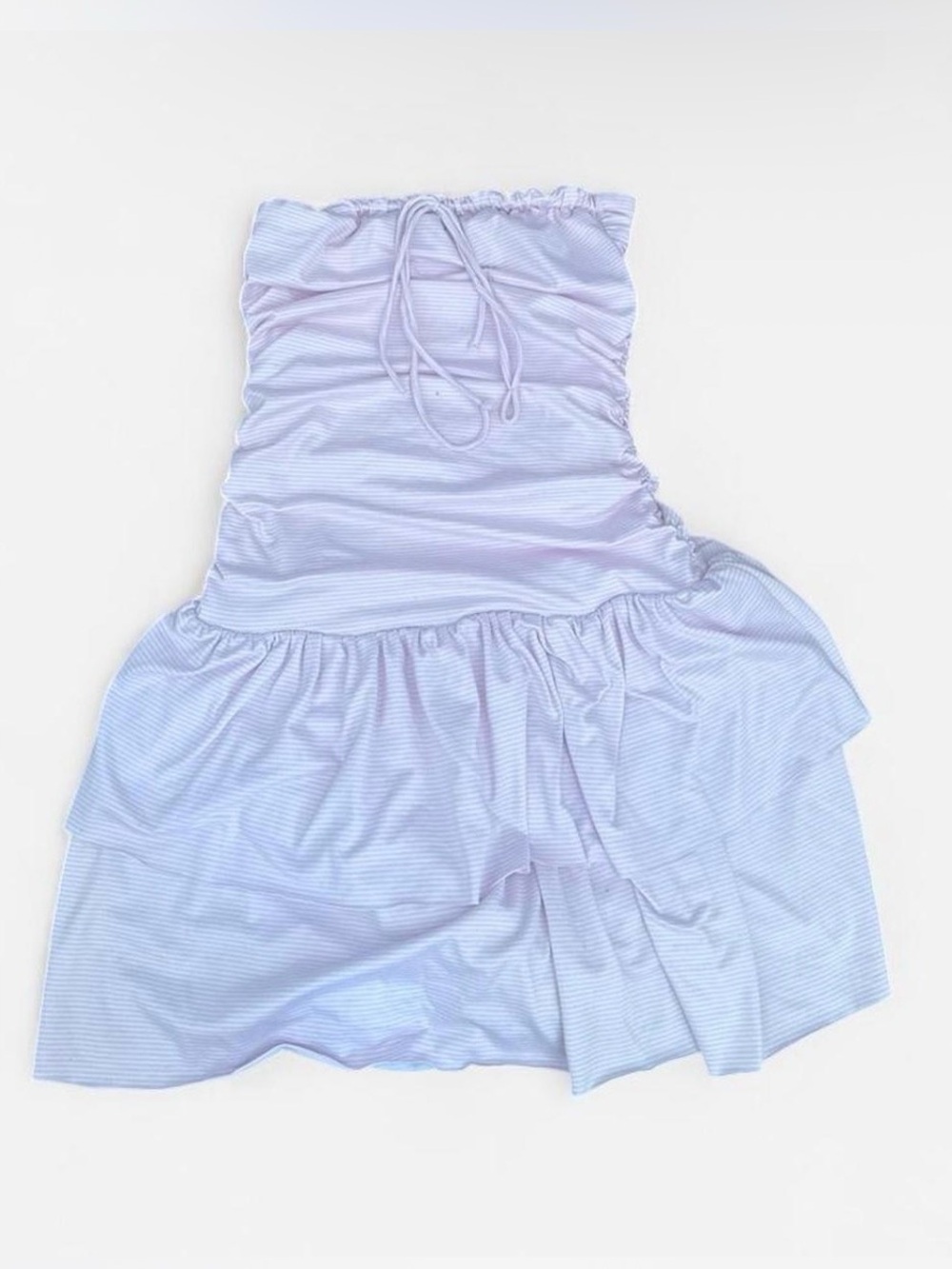 Hollister Light Pink Strapless Mini Dress with Ruched Detail